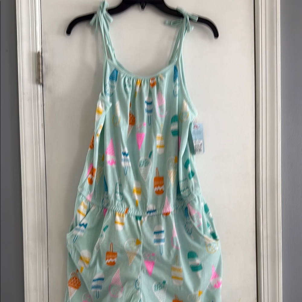 Cat & Jack Green Jumpsuit with Playful Pattern
